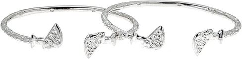 Solid .925 Sterling Silver Thick Queen Nefertiti West Indian Bangles, cuff bracelets, Egypt Jewelry for women, 1 pair in Saudi Arabia