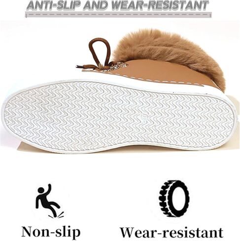 Women'S Flat Lace-Up Snow Ankle Boots Fashionable Winter Warm Thick-Soled Non-Slip Plush Lined Work Boots Comfortable Casual Snow Boots in Saudi Arabia