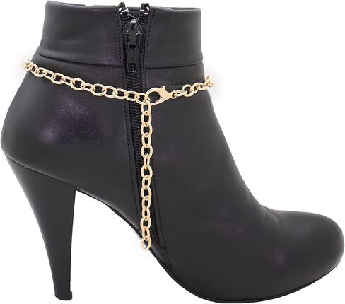 Women Fashion Boot Chains Bracelet Metal Chain Heels Shoe Silver Flower Anklet Charm Gold Color in Saudi Arabia