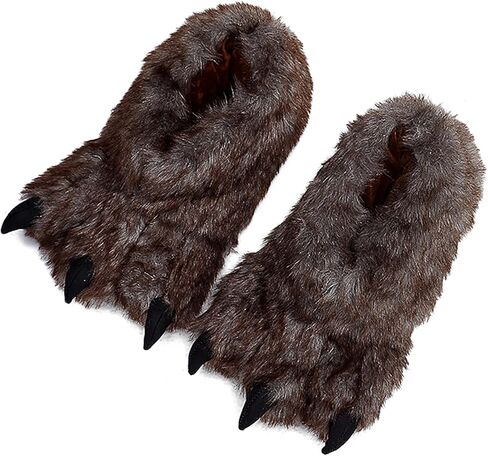 JIAHG Animal Paw House Slippers for Men Women Winter Warm Plush Monster Claw Slippers Halloween Xmas Fun Costume Footwear in Saudi Arabia