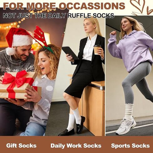 BISOUSOX رقيقة ميرينو الصوف كشكش التمهيد الجوارب الدافئة شتاء مريح مكشكش لينة عارضة تنفس الجوارب للمرأة 5 أزواج in Kuwait
