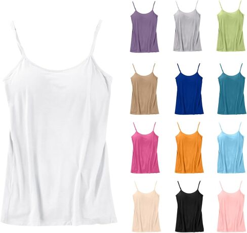 Shirts with Built in Bra,Tank Top Bra for Womens,Classy Shoulder Vest Adjustable Camisole with Frame Bras 2026 in Saudi Arabia
