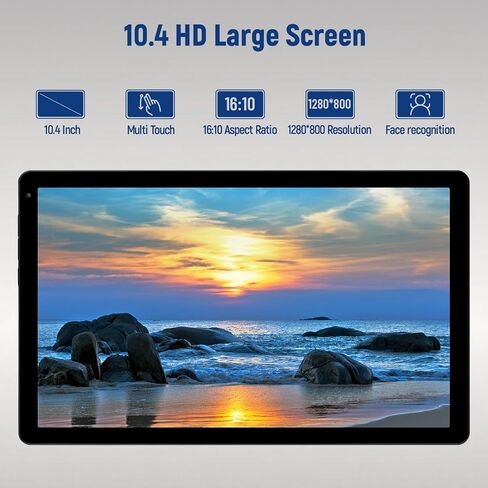 Tablet ، 10.36 '' Android 14 tablet with 16GB RAM 128GB ROM 1TB TF CARD قابلة للتوسيع ، أو ثماني النواة ، Widevine L1 ، 1280 * 800 HD HD ، معرف الوجه ، Wi-Fi 6 ، شحن سريع in Kuwait