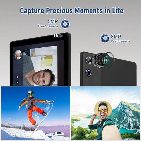 Tablet ، 10.36 '' Android 14 tablet with 16GB RAM 128GB ROM 1TB TF CARD قابلة للتوسيع ، أو ثماني النواة ، Widevine L1 ، 1280 * 800 HD HD ، معرف الوجه ، Wi-Fi 6 ، شحن سريع in Kuwait