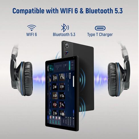 Tablet ، 10.36 '' Android 14 tablet with 16GB RAM 128GB ROM 1TB TF CARD قابلة للتوسيع ، أو ثماني النواة ، Widevine L1 ، 1280 * 800 HD HD ، معرف الوجه ، Wi-Fi 6 ، شحن سريع in Kuwait