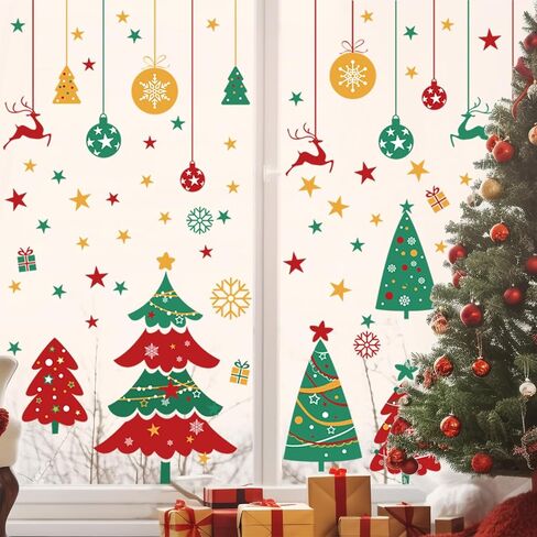 ملصقات باب عيد الميلاد عيد الميلاد ثلج الباب يتمسك عيد الميلاد الغزلان سانتا الجوارب هدية مربع زينة عيد الميلاد DIY ملصق الشارات للمنزل لوازم الحفلات باب زجاجي متجر نافذة الثلاجة in Kuwait