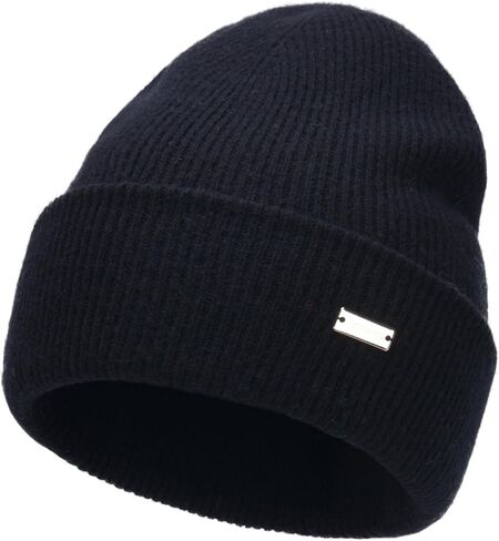 jaxmonoy 100% Merino Wool Knit Winter Beanie Hats for Women Men Soft Warm Double Layer Slouchy Knitted Beanie Skull Cap in Saudi Arabia