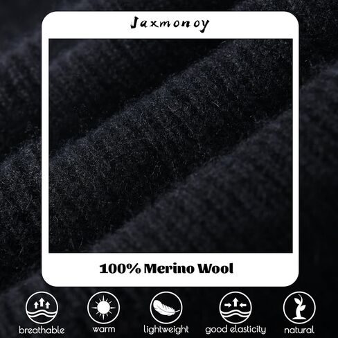 jaxmonoy 100% Merino Wool Knit Winter Beanie Hats for Women Men Soft Warm Double Layer Slouchy Knitted Beanie Skull Cap in Saudi Arabia
