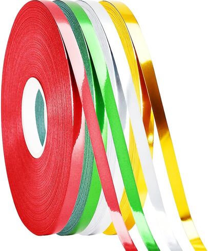 Balloon String Assortment, 4 Rolls Colorful Ribbon for Gift Wrapping Craft Party Decoration 01 Black,Orange 3/16 Inch in Kuwait