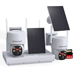 Blacklight Solar Security Wireless Camera System with 10" Monitor, 2K F1.0 Super Aperture PTZ Battery Powered Cameras for Home Security, Pre-Installed 1TB HDD, True Full Color Night Vison in Kuwait