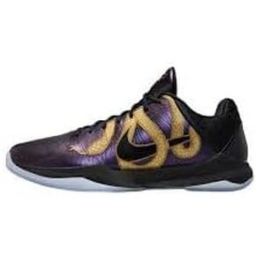 حذاء كرة السلة Nike Kobe V Protro مقاس 8 للرجال، مقاس 9.5 للسيدات باذنجاني/أسود-ذهبي معدني IB4481-500 عام المامبا in Kuwait