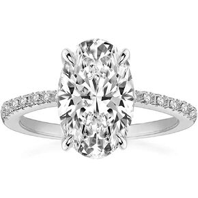 3.5/5.5CT Oval Cut Engagement Ring for Women 5A Grade Cubic Zirconia S925 Silver Simulated Diamond Promise Ring in Saudi Arabia