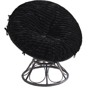 Papasan Chair Cushion Cover ONLY(Without Cushion), Removable Faux Fur Slipcover with 8 Ties & Zipper, Machine Washable Soft Fluffy Shaggy Covers(Sage Green, 55"x55") in Kuwait