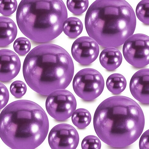 Vase Filler Beads 300PCS White Floating Bead for Centerpieces Vases Fake Pearl for Floating Candles Wedding Table Birthday Theme Party Home Decor Makeup Brush Beads No Hole (White) in Saudi Arabia