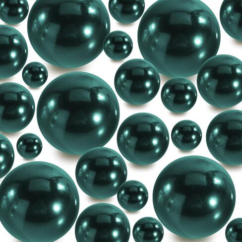 Vase Filler Beads 300PCS White Floating Bead for Centerpieces Vases Fake Pearl for Floating Candles Wedding Table Birthday Theme Party Home Decor Makeup Brush Beads No Hole (White) in Saudi Arabia