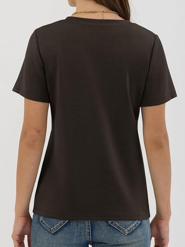 ANRABESS Women Short Sleeve Tops Summer Basic Tee Wrinkle-Free Trendy Cute T Shirts 2026 Spring Business Casual Outfits in Saudi Arabia