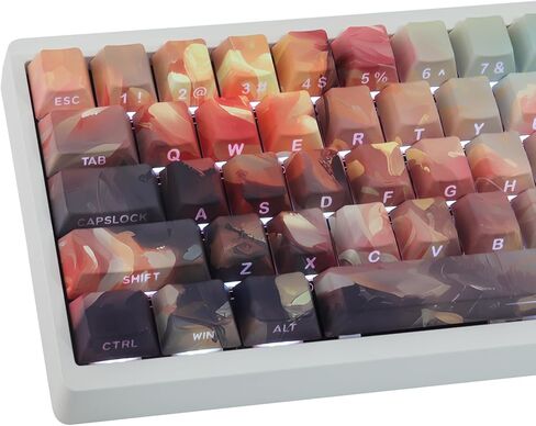 JOMKIZ Keycaps, 131 Keys Double Shot Keycaps Side Engraved Transparent PBT Keycap Set Cherry Profile Backlit Keycaps for Cherry MX Switch ASIN/ISO Layout Mechanical Keyboard in Saudi Arabia