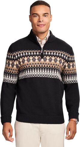 IZOD Men's Holiday Quarter Zip Pullover Sweater in Saudi Arabia