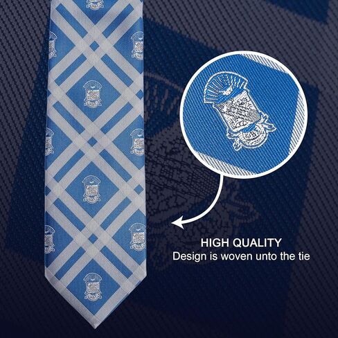 Desert Cactus Phi Beta Sigma Neck Tie Phi Beta Sigma Fraternity Greek Formal Occasion 100% Polyester Necktie with Logo, Officially Licensed (Style C) in Saudi Arabia