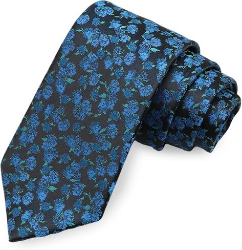 Floral Ties for Men Satin Mens Tie Flower Printed Neck Tie Wedding Party Business in Saudi Arabia