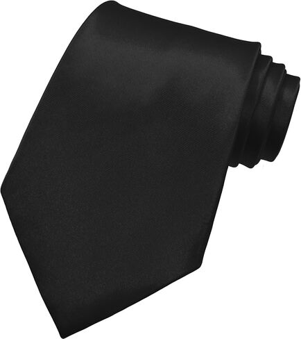 Men's Ties 3.15" Solid Satin Tie Pure Color Classic Mens Necktie, Premium Formal Black Ties for Men in Saudi Arabia