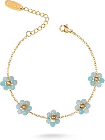 Montana West Wrangler Heart Charms Link Bracelets for Women Adjustable Chain 14k Gold Turquoise Fashion Jewelry in Saudi Arabia