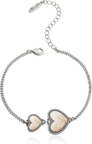 Montana West Wrangler Heart Charms Link Bracelets for Women Adjustable Chain 14k Gold Turquoise Fashion Jewelry in Saudi Arabia
