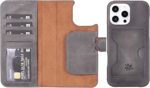 Venito Florence Leather Wallet Phone Case Compatible with Samsung Galaxy S24 (6.2 inches) Case - Extra Secure with RFID Blocking - Detachable Phone Wallet (Antique Brown) in Saudi Arabia