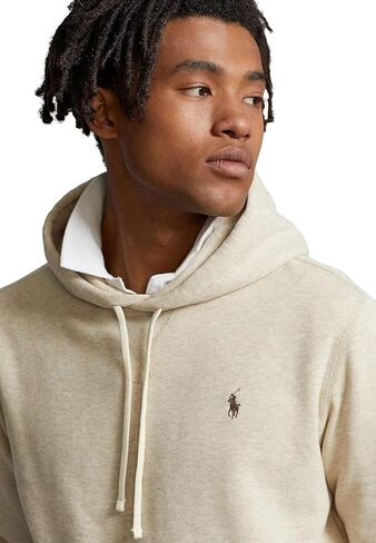 POLO RALPH LAUREN Mens Cabin Fleece Hoodied Sweatshirt (M, BeigeHtr) in Saudi Arabia