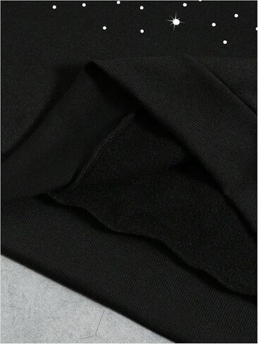 Men's Glitter Rhinestone Hoodie Long Sleeve Hooded Sweatshirts Retro Party Pullover Tops in Saudi Arabia