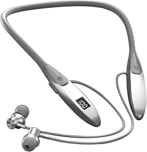 Neckband Bluetooth Headphones ，60H Music Time Wireless Stereo Neckband Earbuds with Bluetooth 5.3 LED Digital Display ENC Call Noise Cancellation Silicone Collar in Ear Headset for Sports/Workout in Kuwait