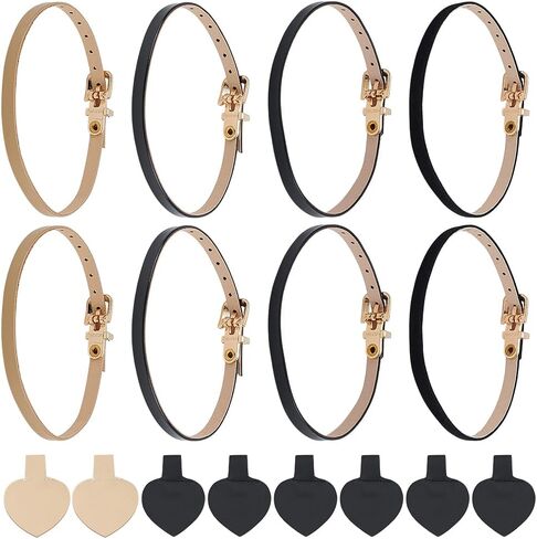 PH PandaHall 4 Styles High Heels Shoe Straps, Adjustable Shoes Belt Band Black Skin-Toned Anti-Loose Straps Replacement Ankle Straps for High Heeled Shoes Strap Heels Shoe Accessories in Saudi Arabia
