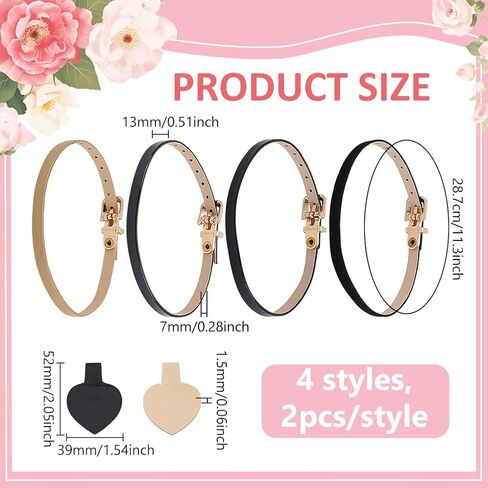 PH PandaHall 4 Styles High Heels Shoe Straps, Adjustable Shoes Belt Band Black Skin-Toned Anti-Loose Straps Replacement Ankle Straps for High Heeled Shoes Strap Heels Shoe Accessories in Saudi Arabia