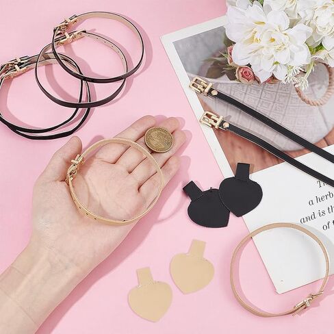 PH PandaHall 4 Styles High Heels Shoe Straps, Adjustable Shoes Belt Band Black Skin-Toned Anti-Loose Straps Replacement Ankle Straps for High Heeled Shoes Strap Heels Shoe Accessories in Saudi Arabia