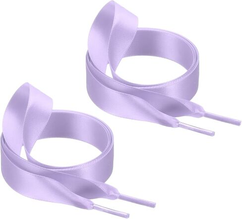 uxcell 35" 39" 47" 55" Satin Ribbon Shoelaces Wide Silk Flat Shoe Laces Shoestring Silky Sneakers Shoelaces in Saudi Arabia