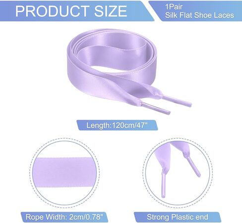 uxcell 35" 39" 47" 55" Satin Ribbon Shoelaces Wide Silk Flat Shoe Laces Shoestring Silky Sneakers Shoelaces in Saudi Arabia