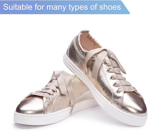uxcell 35" 39" 47" 55" Satin Ribbon Shoelaces Wide Silk Flat Shoe Laces Shoestring Silky Sneakers Shoelaces in Saudi Arabia