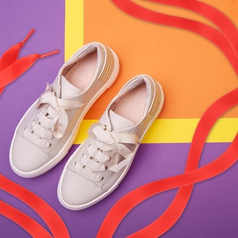 uxcell 35" 39" 47" 55" Satin Ribbon Shoelaces Wide Silk Flat Shoe Laces Shoestring Silky Sneakers Shoelaces in Saudi Arabia