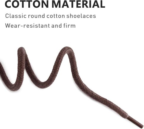 UamGlsob 4.5MM Round Cotton Shoe Laces for Sneakers, 3/16'' Non-Slip Shoelaces Replacement Strings for Athletic Boots in Saudi Arabia