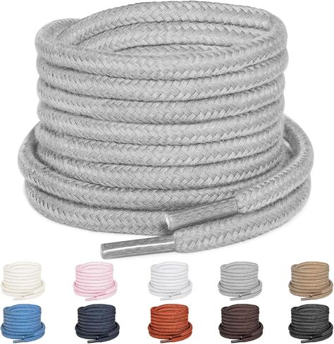 UamGlsob 4.5MM Round Cotton Shoe Laces for Sneakers, 3/16'' Non-Slip Shoelaces Replacement Strings for Athletic Boots in Saudi Arabia