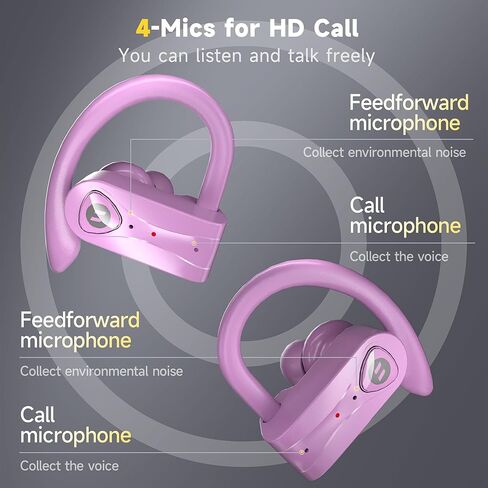 Noie cancling wirelss arbds 4 mc clar cal bluetoth happhnes wirelss char gng cae stero bas sond 60H plytime ovr earphnes led digtal powe discly heads with earhoks sprts travl gmi bluetooth happhon in Kuwait