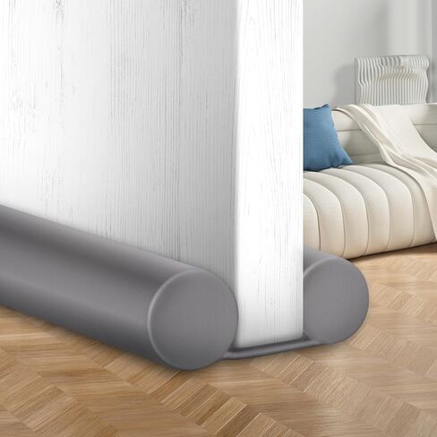 MAXTID Door Draft Stopper for Smaller 30" Interior Doors Black Door Draft Blocker for Bedroom Doors Fits 0.5" to 1.2" Door Gaps in Kuwait