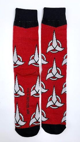 CBS Studios Inc. Star Trek & Klingon Symbol Logo Emblem (2) Pack Men's Dress Crew Socks. 2 Pair – Star Trek Command & Klingon Badge. Men’s Shoe Size 6-12 (TG11499) in Saudi Arabia