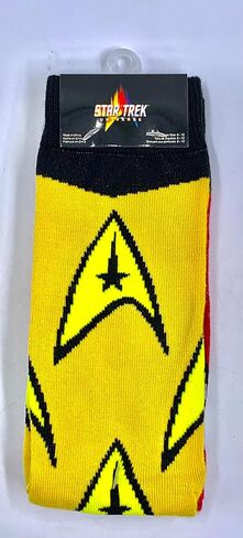 CBS Studios Inc. Star Trek & Klingon Symbol Logo Emblem (2) Pack Men's Dress Crew Socks. 2 Pair – Star Trek Command & Klingon Badge. Men’s Shoe Size 6-12 (TG11499) in Saudi Arabia