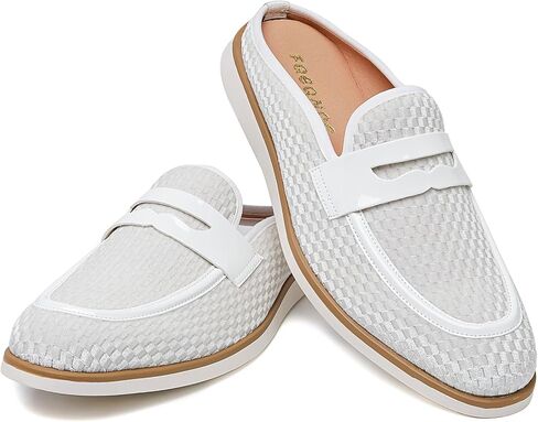 Mens Slip On Mules & Clogs Backless Loafers, Light Open Back Shoes Comfort Walking Shoes Breathable Slippers Closed Toe Slides with Anti-Skid Rubber Sole (Black) in Saudi Arabia