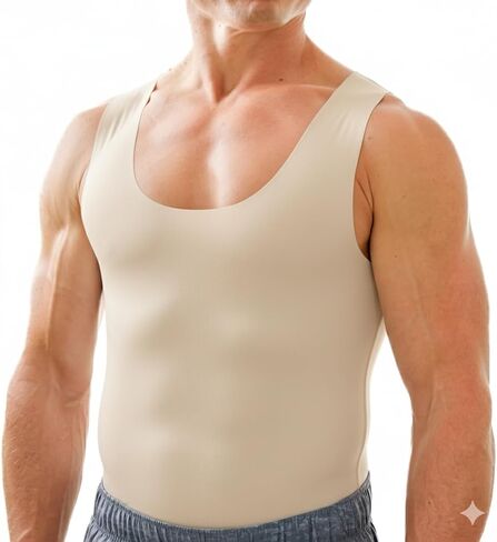Esteem Apparel Mens Compression Shirt for Chest and Body Shaper Belly Slimming Shapewear Undershirt Tank Top for Men in Kuwait