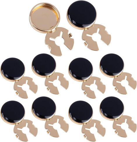 Framendino, 10 Pack Button Covers for Men's Shirts Buttons Cuffs Shirt Cufflinks for Formal Business Wedding Tuxedo Gold in Saudi Arabia