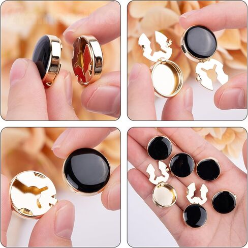 Framendino, 10 Pack Button Covers for Men's Shirts Buttons Cuffs Shirt Cufflinks for Formal Business Wedding Tuxedo Gold in Saudi Arabia