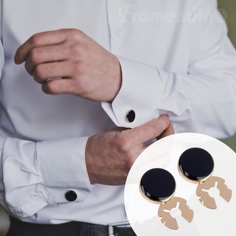 Framendino, 10 Pack Button Covers for Men's Shirts Buttons Cuffs Shirt Cufflinks for Formal Business Wedding Tuxedo Gold in Saudi Arabia