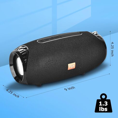 مكبر صوت بلوتوث محمول ، مكبرات صوت صغيرة بلوتوث لاسلكية ، مكبر صوت بلوتوث IPX7 مقاوم للماء مناسب للحمام ، حمامات السباحة ، القوارب والمشي لمسافات طويلة أسود in Kuwait